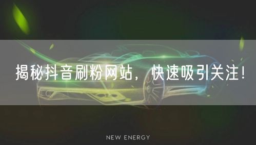 揭秘抖音刷粉网站，快速吸引关注！