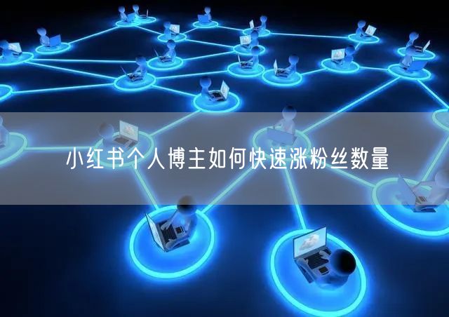 小红书个人博主如何快速涨粉丝数量