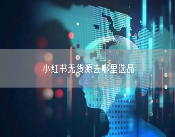 小红书无货源去哪里选品