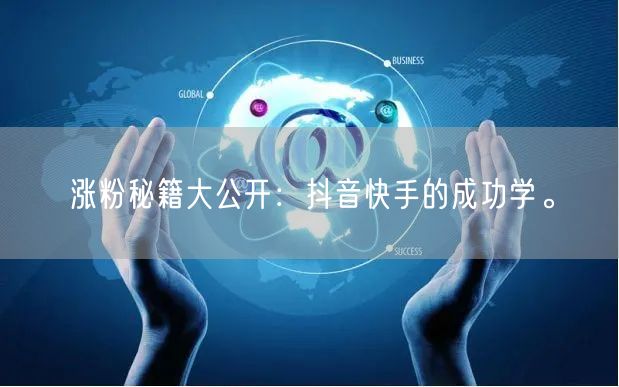 涨粉秘籍大公开：抖音快手的成功学。