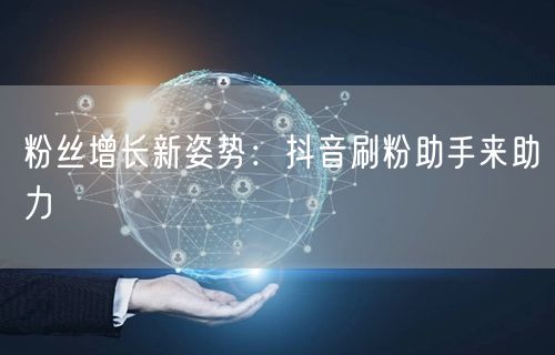 粉丝增长新姿势：抖音刷粉助手来助力