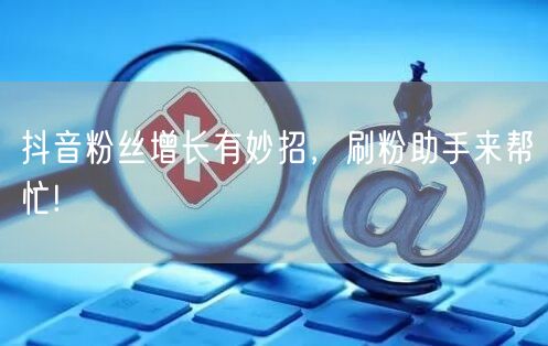 抖音粉丝增长有妙招，刷粉助手来帮忙!