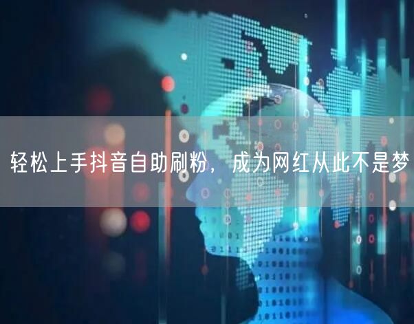 轻松上手抖音自助刷粉,成为网红从此不是梦